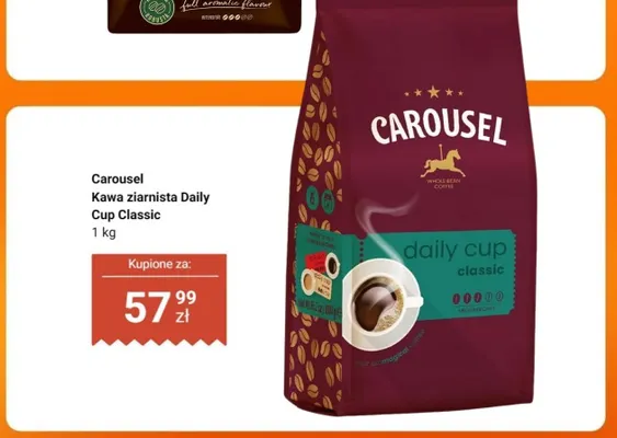 Kawa ziarnista Carousel Daily Cup Classic promocja w Dino