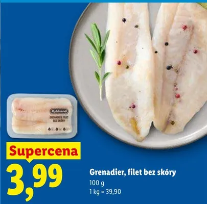 Grenadier filet bez skóry promocja w Lidl