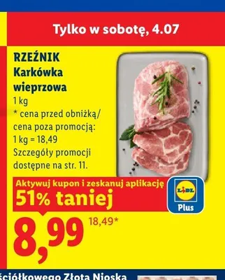 Karkówka wieprzowa Rzeźnik promocja w Lidl