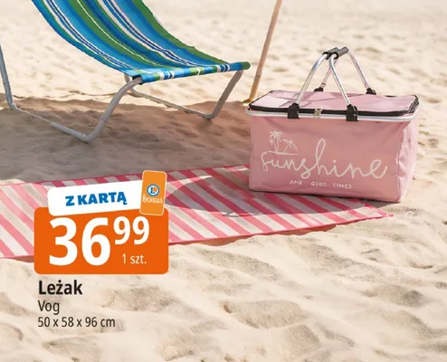 Leżak Vog 50x58x96cm promocja w Leclerc