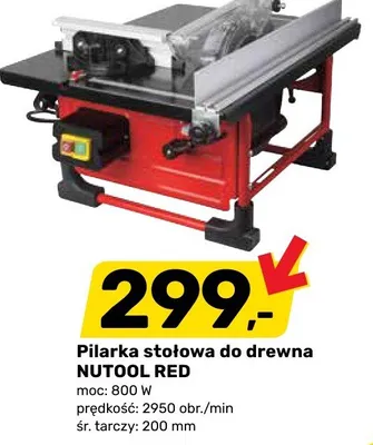 Pilarka stołowa do drewna NUTOOL RED promocja w Bricomarche