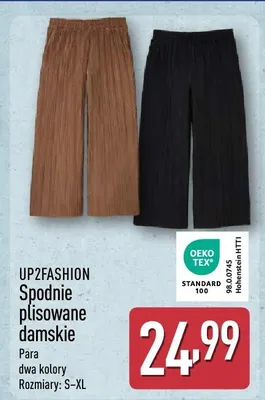 Spodnie plisowane damskie Up2Fashion promocja w Aldi