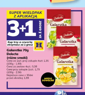 Galaretka o smaku malinowym Delecta promocja w Hitpol