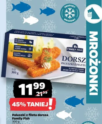 Paluszki z fileta dorsza Family Fish promocja w Netto