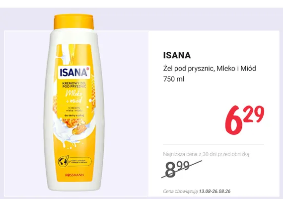 Żel pod prysznic oliwka Linda promocja w Rossmann