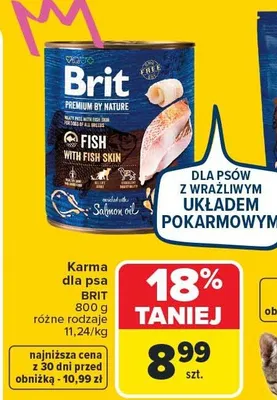Karma dla psa BRIT 800 g promocja w Carrefour