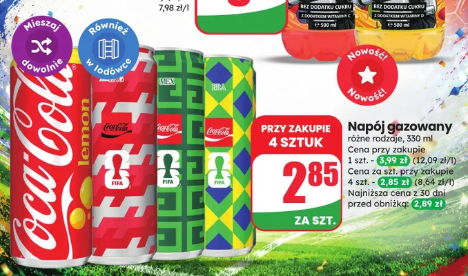 Napój gazowany Coca-Cola promocja w Dino