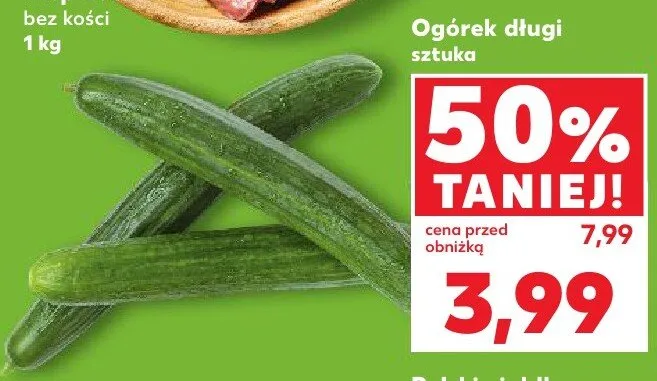 Ogórek długi sztuką promocja w Kaufland