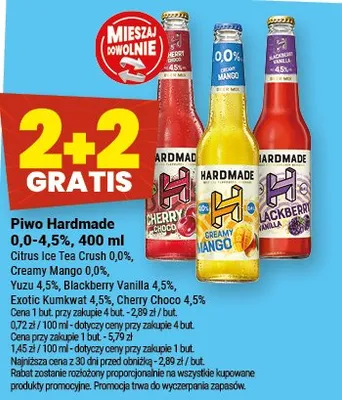 Piwo Hardmade 0,0-4,5% promocja w Twój Market