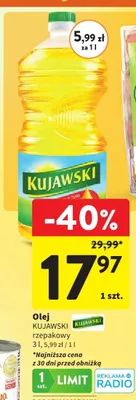 Olej rzepakowy promocja w Intermarche