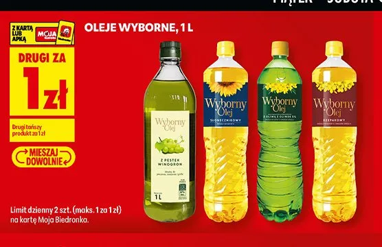Olej rzepakowy Wyborny promocja w Biedronka