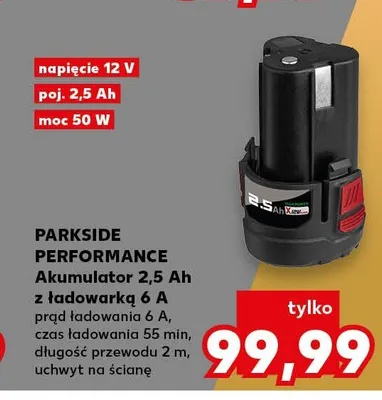 Akumulator z ładowarką Parkside Performance promocja w Kaufland