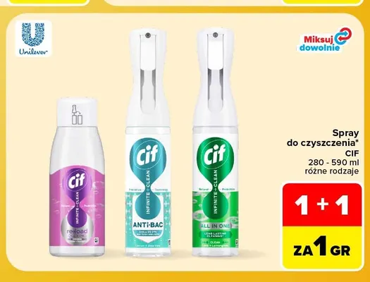 Spray do czyszczenia Cif promocja w Carrefour