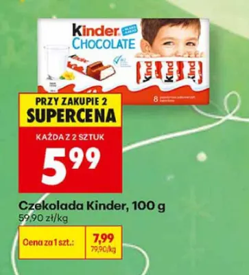 Czekolada Kinder Chocolate promocja w Biedronka