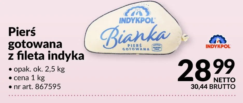 Pierś gotowana z fileta indyka promocja w Makro