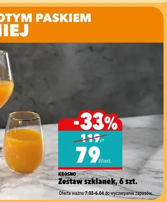 Zestaw szklanek, 6 szt. promocja w Biedronka