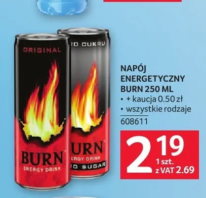 Napój energetyczny Burn promocja w Selgros