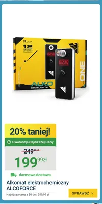 Alkomat elektrochemiczny Alcoforce promocja w ERLI