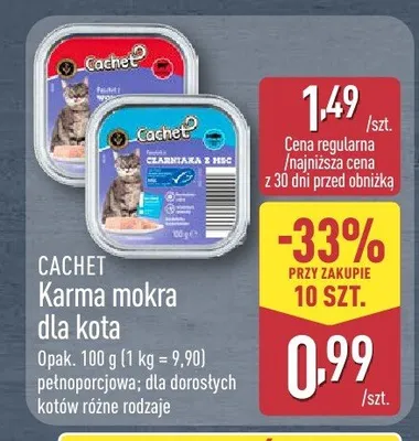 Karma mokra dla kota promocja w Aldi