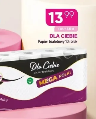 Papier toaletowy mega rolki Dla Ciebie 10-pak promocja w Drogerie Koliber