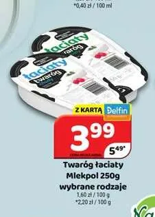 Twaróg łaciaty Mlekpol promocja w Delfin
