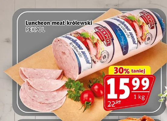 Luncheon meat królewski Pekpol promocja w Prim Market
