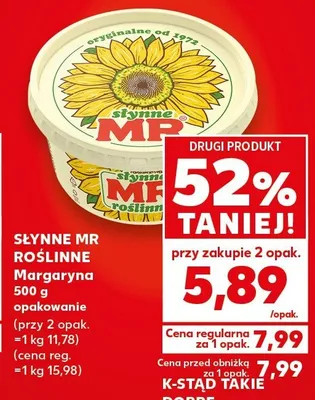 Margaryna Słynne MR Roślinne promocja w Kaufland