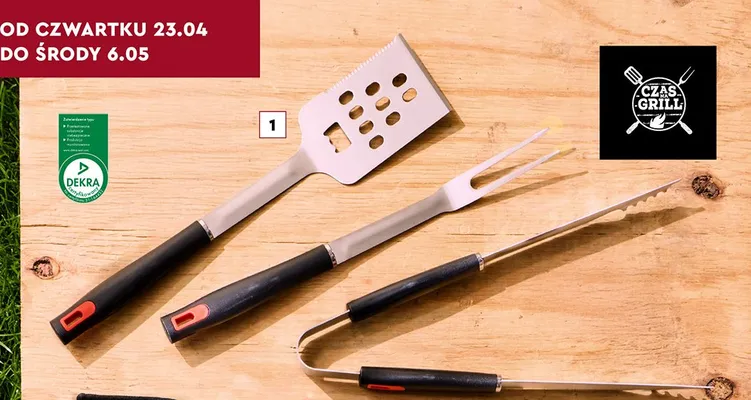 Zestaw ze szczypcami, szpatułką i z widelcem promocja w Biedronka