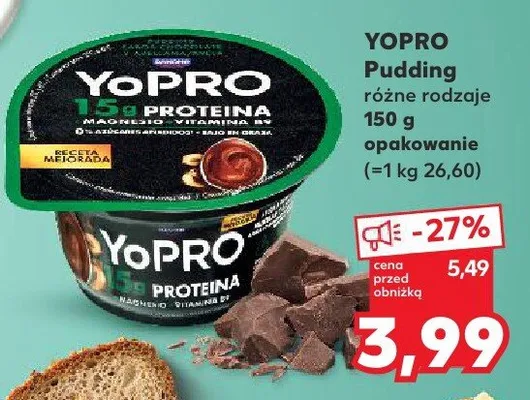 Pudding różne rodzaje YoPro promocja w Kaufland