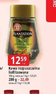 Kawa rozpuszczalna liofilizowana Plantation promocja w Leclerc