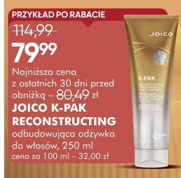 Odbudowująca odżywka do włosów Joico promocja w Super-Pharm