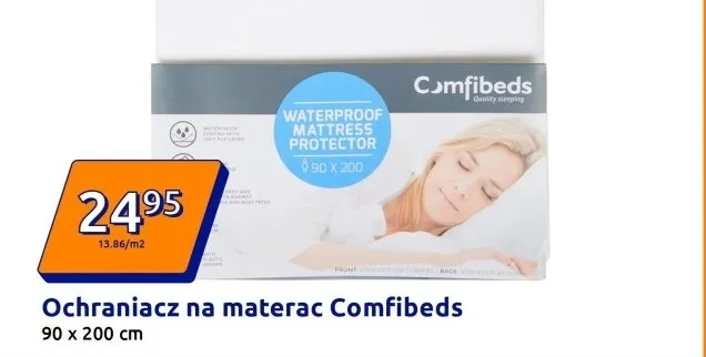 Ochaniacz na materac wodoodporny 90x200cm promocja w Action