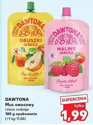 Mus owocowy maliny jabłka promocja w Kaufland