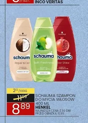 Szampon do włosów Schauma Soft Freshness promocja w Wafelek