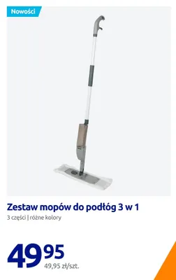 Zestaw mopów do podłóg 3 w 1 Spargo promocja w Action