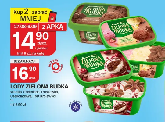 Lody Tort Królewski Zielona Budka promocja w Chorten