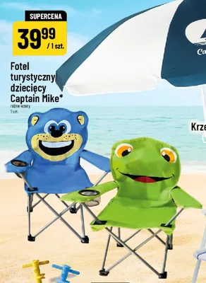Fotel turystyczny dziecięcy Captain Mike promocja w POLOmarket