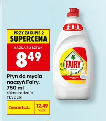 Płyn do mycia naczyń Fairy promocja w Biedronka