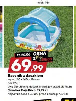 Basenik z daszkiem promocja w Bricomarche