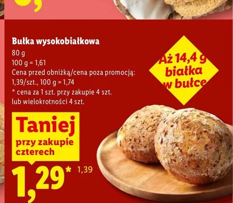 Bułka wysokobiałkowa promocja w Lidl