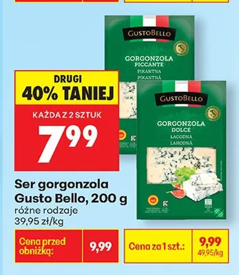 Ser gorgonzola różne rodzaje promocja w Biedronka