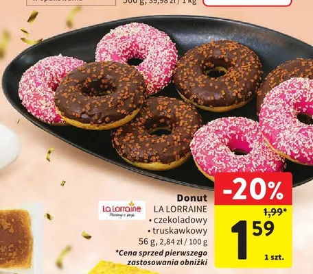 Donut czekoladowy La Lorraine promocja w Intermarche