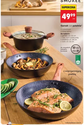 Garnek z pokrywką Smukee 22 cm 2,6 l promocja w Biedronka