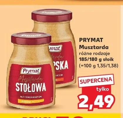 Musztarda sarepska Prymat promocja w Kaufland