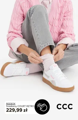 Sneakersy Reebok Court Retro promocja w CCC