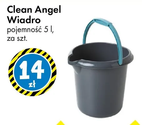 Wiadro Clean Angel pojemność 5 l promocja w Tedi