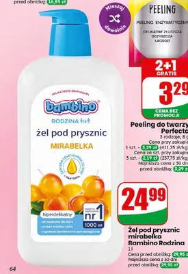 Żel pod prysznic mirabelka Bambino Rodzina promocja w Dino
