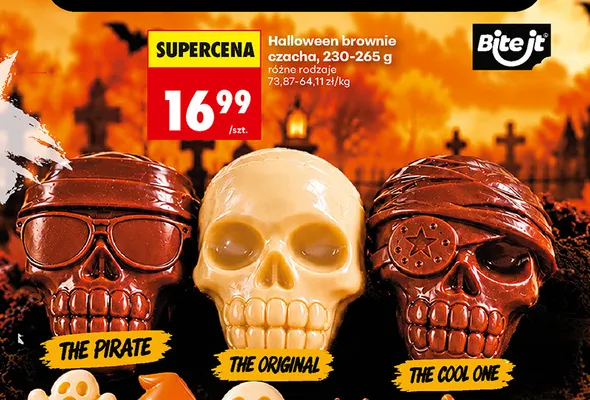 Halloween brownie czacha The Pirate Bite it promocja w Biedronka