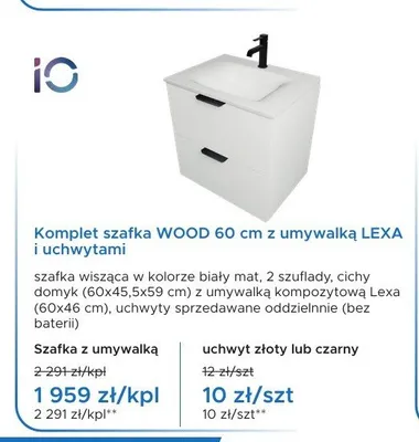 Uchwyt złoty IO promocja w Blu Salony Łazienek