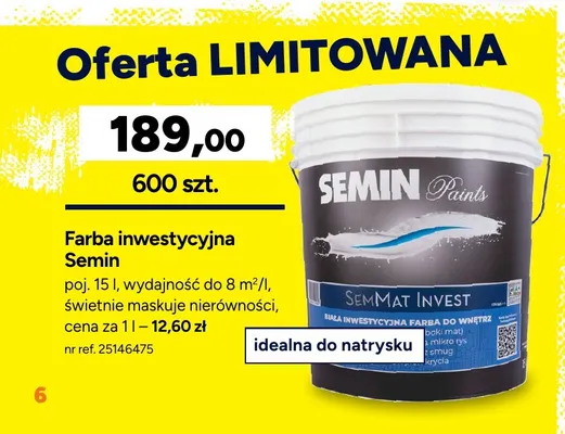 Farba inwestycyjna Semin promocja w Bricoman